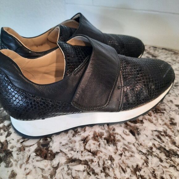 AMALFI‎ by Rangoni Black and multicolor  Sneakers Leather made Italy Size 6.5 M - Picture 2 of 11